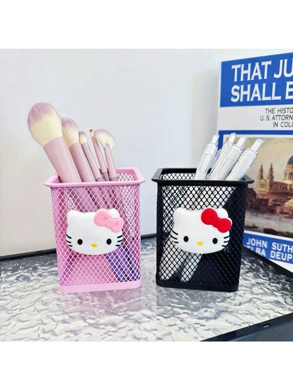 Sanrio Hello Kitty Pen Container Stationery Melody Makeup Brush Storage Box Desktop Storage Box Gifts, Pencil Case, Pencil Case, Schoolbag Portable [Back To School Season]