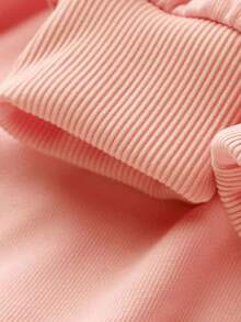 Tween Girls Casual Cartoon Squirrel Pattern Cute Simple Style Round Neck Long Sleeve Sweater Pullover Autumn Winter New - Pink - View 6