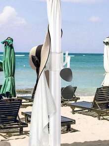 四钩塑料沙滩伞架，多功能四爪沙滩伞钩，便携式，带夹子，可悬挂沙滩伞，集伞钩和收纳功能于一体，户外、旅行和野餐必备（带小孔）