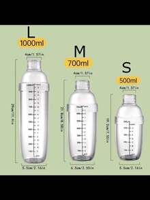 1 Peça Copo Medidor Agitador para Chá de Limão, Chá de Frutas, Chá de Leite, Copo Misturador Transparente, Resistente ao Frio, Calor e Pressão, Com Design de Pegador para Bebidas Frias, Usado como Utensílio de Cozinha, Garrafa Esportiva, Garrafa de Água para Uso Externo
