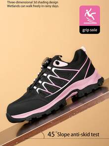 Women's Steel Toe Shoes, Fashion Lightweight Work Shoes, Comfortable Breathable Safety Boots, Puncture Resistant Non-Slip Rubber Sole, Hiking Sneakers, Durable Safety Shoes Suitable For Construction, Warehouse, Climbing, Forging Workshop, Industrial Sites, Men's Work Training Shoes, Outdoor Work, Hiking, Outdoor Adventure, Sports Shoes, Warehouse Work Boots - Black - View 7