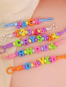 1 件定制颜色亚克力字母钥匙扣，精致独特的钥匙扣，时尚，个性化，首字母姓名标签，适合送给朋友的返校礼物，父亲节/母亲节礼物，生日礼物，个性化礼物，适合周年纪念礼物 - 彩色 - 查看 6