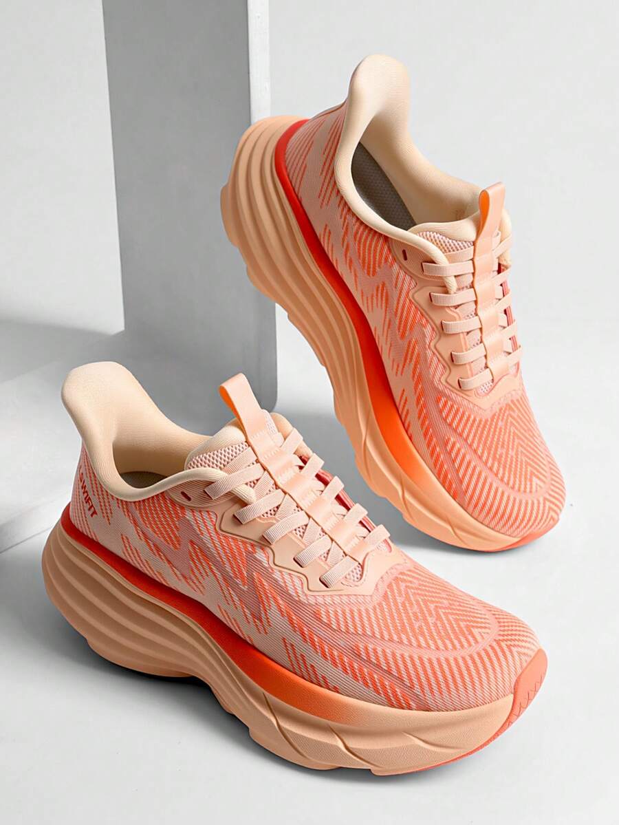 Women's Slip On Walking Shoes Hands-Free Cushion Running Tennis SwiftPlush Non-Slip Comfortable Workout Gym Athletic Fashion Sneakers - 橘色 - 查看 1
