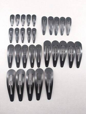 10/20/40pcs Pack Women Metal Elastic Hair Clips, BB Hair Clips Bangs Clips For Daily Wear ,Hair Accessory, Claw Clips, Hair Slide, Hair Claws