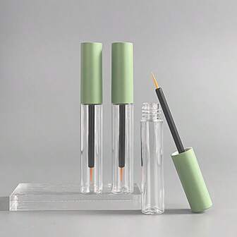 1/5pcs Set Eye Makeup Refill Bottles - 5ml Green Eyeliner Bottle, Transparent Mascara Bottle, Travel Size Refillable Containers With Funnel