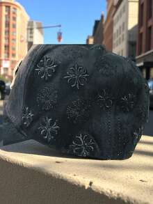 Gorra Barbas Chrome Gold Era Caps Hats Brillo Cla Piedras Negro Único - Negro - Ver 2