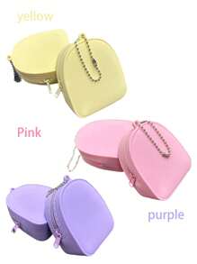 1 pieza Organizador de auriculares/cable de silicona creativo, estuche de almacenamiento portátil para cable de auriculares/cargador