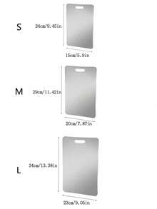 银色光滑不锈钢砧板，厨房可翻转食物准备台，适合生肉、家禽、鱼类，防臭防污，简约设计，砧板替代品，表面适用于肉类、蔬菜、水果，无孔卫生食物准备，现代厨房必备