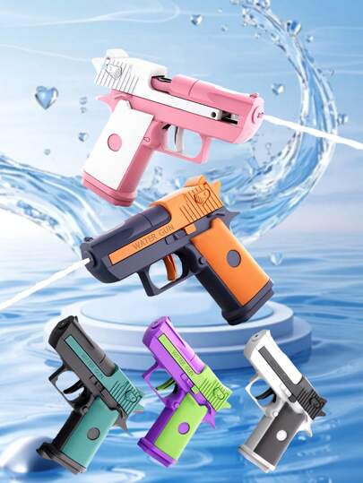 1/ 2 مسدس ماء على شكل مدفع الصحراء(ديزرت إيجل)، مضخة يدوية للرش المتواصل، مسدسات رش مائية صغيرة للأعياد الصيفية والتجمعات وألعاب رش المياه، ألعاب مائية للحمام السباحة وحدائق المياه وأوقات تنوير المواضيع فى حفلات الهواء الطلق