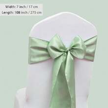 20pcs Satin Chair Sash Bows, 7" X 108", Universal Chair Covers Suitable For Weddings, Engagements, Parties, Banquets, Birthdays, Baby Showers, Christmas, Thanksgiving, Graduations And Other Celebrations. Ideal For Wedding Receptions, Banquets, Parties, Birthday Celebrations, Baby Showers, Graduation Ceremonies, Event Decorations