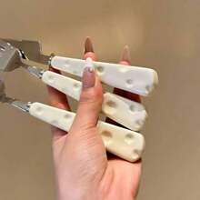 3 pezzi posate in acciaio inossidabile, coltello, forchetta e cucchiaio, set di posate, coltello da bistecca a forma di formaggio e forchetta, cucchiaio da dessert, forchetta, posate occidentali con manico in ceramica imitation