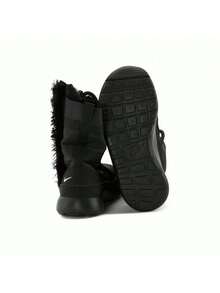 Nike Botas de nieve ROSHE para niños, de caña alta, cálidas y con forro polar. - Negro - Ver 4