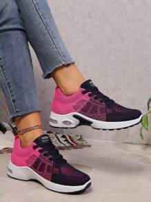 Women's New Breathable Mesh Spring/Summer Sneakers, Air Cushion Shock Absorption Soft Bottom Jump Rope Workout Running Shoes, Outdoor Casual
