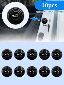 10Pcs Thickened Silicone Door Shock Absorbers – Noise Reducing And Anti-Collision Pads For Doors Trunks Hoods, Non-Destructive Installation No Tools Required, Reusable Durable Soundproofing Auto Parts,Suitable For All Models