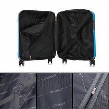 ABS Cabin Suitcase 55x40x20cm (44L) - Maximum Capacity - 4 Double 360° Spinner Wheels - Built-In Lock - Hand Luggage | Strong | Durable | With Telescopic Handle | Ideal For Business Trips & Vacation | For Men & Women - Yellow/Mint/Rose Gold/Purple/Dark Blue/Black/Pink/Silver/Red/Turquoise/Green - 綠松石色 - 查看 6