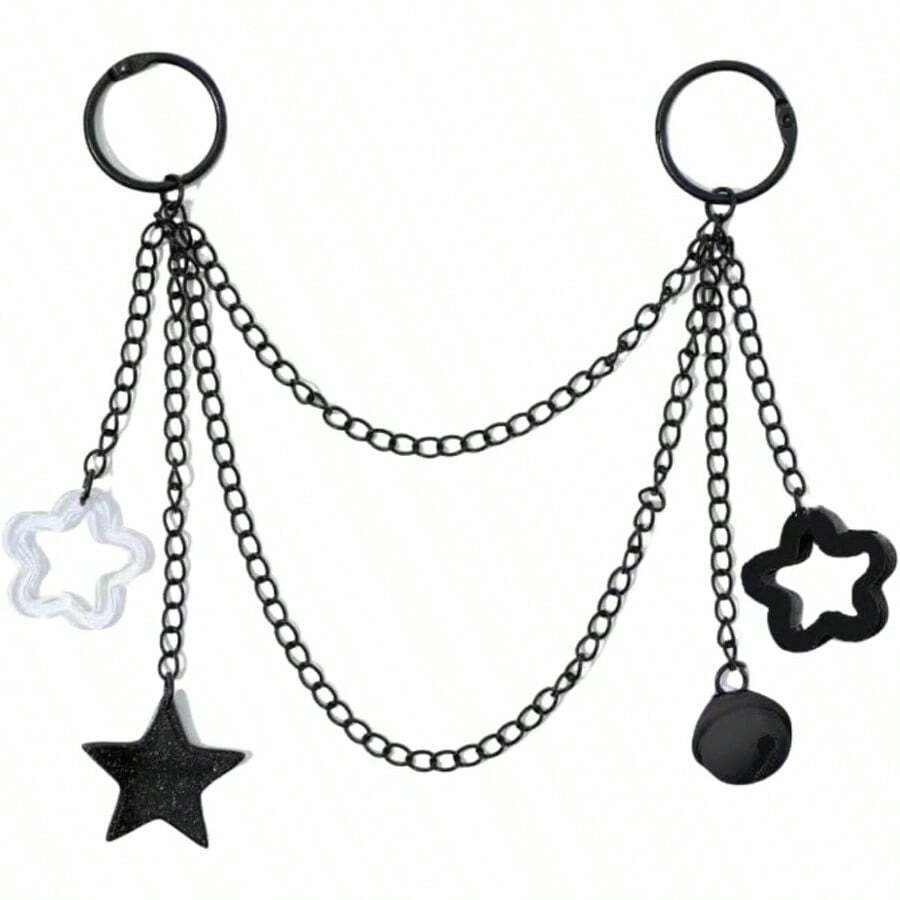 New Decorative Chain For Ita Bag Accessories With Black Metal Material DIY Bag Charm Suitable For Everyday Use And Fashionable Look - 黑色 - 查看 1