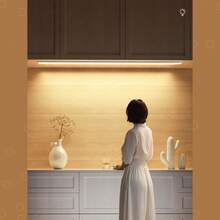 NBBUFF LED 运动传感器灯，3 种可调颜色，适用于橱柜、衣柜、台面照明、带 USB 充电的无线厨房夜灯、适用于衣柜、楼梯、走廊的电池供电灯，可作为节日装饰的即时照明 - 3000k/4000k/6000k - 查看 4