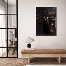 1pc Framed Modern Wall Art, Vintage Moody Book, Gothic Dark Preppy Style, Victorian Romantic Couple Hugging Love, Picture Print Canvas Decoration, Home Decor, Framed Ready To Hang. - Nhiều màu - Xem 5