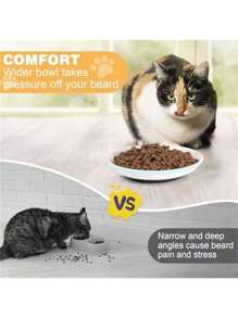Ceramic Cat Bowl With Paw Prints, Pet Bowl