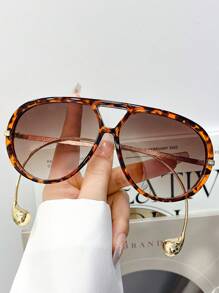 Novos óculos de moda retrô extra grandes com armação redonda de metal ousada estilo Y2K, adequados para mulheres e homens, versáteis para estilo de rua, uso externo, praia, viagens, casual, formal, elegante e chique