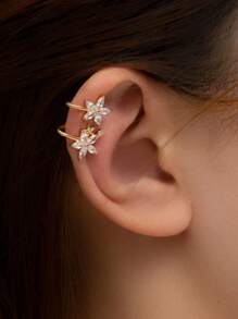 1 pieza Pendientes y envoltorios de pendientes de circonita cúbica exquisitos, joyería decorativa de uso diario para damas