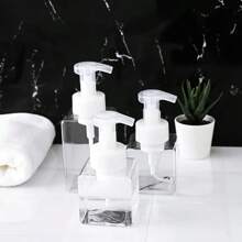 1pc Simple Foaming Soap Dispenser, Countertop Press Lotion Bottle, Reusable & Refillable Hand Sanitizer Dispenser, Empty Bottle For Shampoo Shower Gel Hand Soap, Bathroom Accessories, Home Decor, Furniture For Home