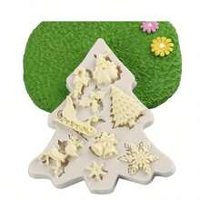 1 件圣诞树圣诞老人模具 DIY 硅胶软糖烘焙装饰工具巧克力模具硅胶模具圣诞节圣诞装饰品圣诞睡衣圣诞礼物圣诞装饰