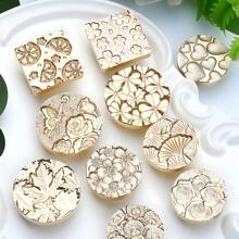 1 Pc, Cluster Flower Plant Series Sealing Wax Stamp Head, Suitable For Cards/Envelopes/Wedding Invitations/Gift Packaging/Suitable For Handmade DIY Production And Gift Sealing, School Supplies, Back To School