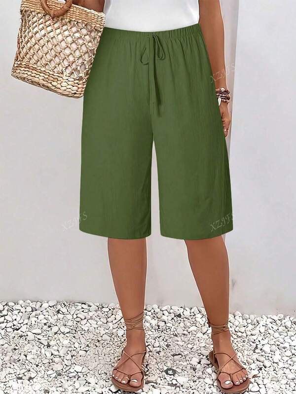 Women's Vacation Casual Solid Color Loose Shorts