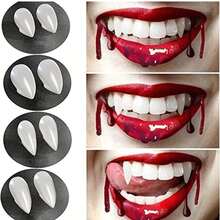 1 Set Halloween Decorative Vampire Fangs, Teeth Costume Props, Zombie Makeup Party Accessories - White - View 1