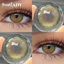 FRESH LADY Freshlady 天然彩色隐形眼镜 Pupilentes Cleopatra&Chelsea 系列彩色隐形眼镜，适合送礼，14.2 毫米，适合婚礼和情人节，1 年一次性万圣节服装角色扮演 - 0 - 查看 7