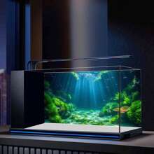 Sunshine Seaweed Themed Aquarium Background Painting, Terrarium Sticker, Create A Fantasy Underwater World For Fish And Shrimp, Aquarium Accessories, Aquarium Decoration