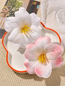 2 chiếc kẹp tóc giả hình hoa tulip màu be và hồng kiểu Bohemian thanh lịch, thích hợp cho bãi biển, kỳ nghỉ, kẹp càng cua, kẹp tóc cài, kẹp tóc, đồ dùng học tập, phụ kiện tóc, phụ kiện Valentine, ghim cài tóc - Nhiều màu - Xem 4