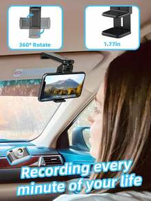 Airplane Flight Phone Holder, Portable Travel Stand Desk Flight Foldable Adjustable Rotating Selfie Hold Train Seat Mount, Adjustable Travel Phone Holder, 360° Rotating Desk Phone Clip, Portable Foldable Phone Hook, Universal Phone Holder For Cell Phones, Travel, Home, Office,Airplane Travel Essentials - Multicolor - View 4