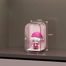 1个/6个盲盒收纳展示架桌面展示柜透明防尘亚克力娃娃手持收纳盒（盒内无任何物品） - 彩色 - 查看 10