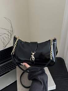 Stylish Shoulder Bag With Decorative Hardware, Fashionable Versatile Square Crossbody Bag Suitable For Daily Use By Women In Summer