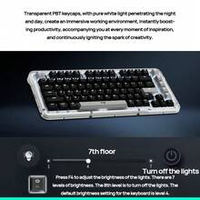 Logitech Teclado inalámbrico K75M, eje de mármol, teclas cómodas, consola inteligente, diseño compacto, teclas intercambiables en caliente, blanco - Blanco - Ver 6