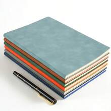 1 pieza Cuaderno de piel personalizado A5, libreta de negocios minimalista, libro de notas con cubierta suave y delicada para oficina, reuniones y notas, útiles escolares, vuelta al cole