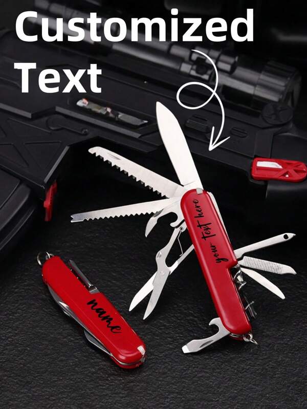 Personalized Multi Tool Bottle Opener With 9 Major Functions - Best Gift For Men, Multi Tool Pocket Knife, Multi Tool Bottle Opener, Home Necessities, Customized Wedding Gifts, Carving Outdoor Screws, Traveling, Picnicking, Groom Gifts