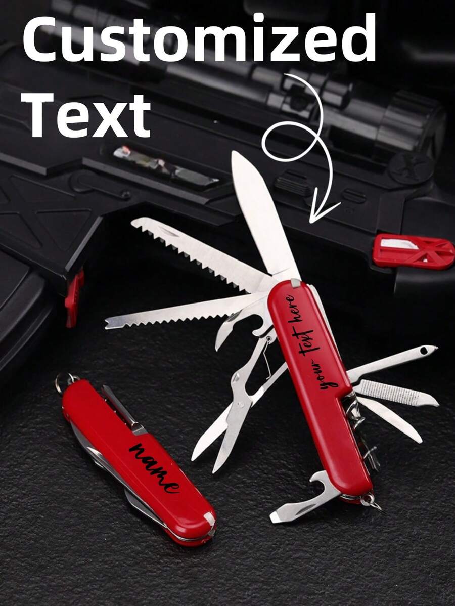 Personalized Multi Tool Bottle Opener With 9 Major Functions - Best Gift For Men, Multi Tool Pocket Knife, Multi Tool Bottle Opener, Home Necessities, Customized Wedding Gifts, Carving Outdoor Screws, Traveling, Picnicking, Groom Gifts