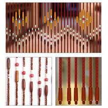 RibasuBB Wooden Beaded Doorway Curtain With Plum Blossom Patterns, 31 Lines, 90 * 220 Cm, Handmade Bamboo & Wood, Elegant Room Divider And Wall Decor - 棕色 - 查看 10