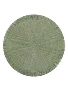 مجموعة من 2/6/8 قطع من الحصير المنسوج بشكل طبيعي، حصير دائري بطراز بوهيمي مزين بشراريب، قطر 15 بوصة، مقاوم للحرارة وقابل للغسيل، أطباق طاولة المطبخ، أطباق تحت الأكواب مانعة للانزلاق للتخييم وحفلات العائلة والزفاف والأعياد والحفلات العشائية