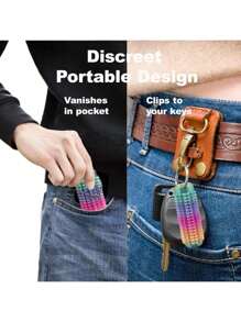 Petit Ouchies Fidget, Mini Jouet Fidget de Poche pour Adultes, Stimulant de Douleur Fidget, Pendentif Clé Évacuant Imprimé en 3D, 1 pièce Porte-clés Stimulant Épineux Grippie pour Soulagement de l'Anxiété Positif, Cadeaux de Nouveauté pour Amis