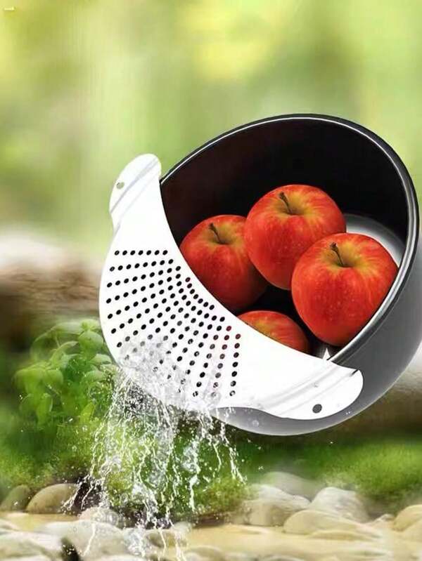 1pc Fruit & Vegetable Filter Strainer, Kitchen Draining Rack, Debris Filter Board, Vegetable Washer, Kitchen Utensil