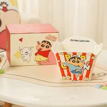 CRAYON SHINCHAN Bol ceramic creativ pentru chipsuri de cartofi Crayon Shin-Chan, bol pentru salată de fructe drăguț, asemănător desenelor animate, bol mare pentru tăiței instant, aspect comercial de înaltă calitate