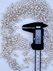 103 Stücke 6mm/73mm silberfarbene Kristall Abstandsperlen, ideal für das Basteln von Armbändern und Halsketten