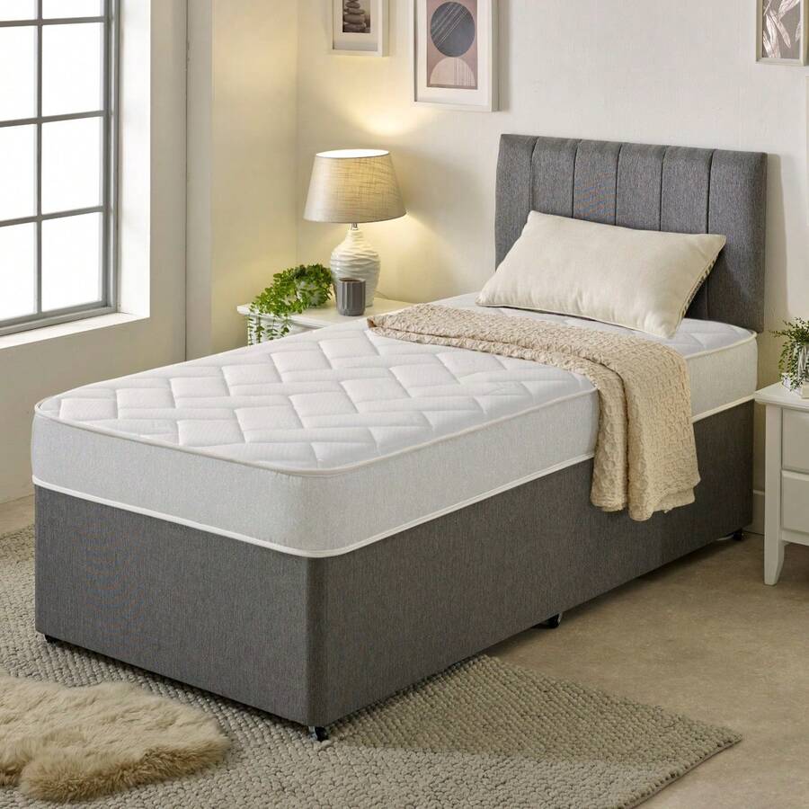 Starlight Beds Essentials Zig Zag Hybrid Mattress - 7.5" Deep, Soft Firmness, Memory Foam & Spring Support, Comfortable Quilted Sleep Surface, Designed For Lasting Support - White - View 1