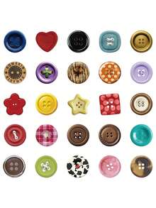YWWBLD 50pcs Assorted Button Stickers Skateboard Guitar Luggage Diary Desktop Decoration Pvc Material Diy Creative Stickers - Multicolor - View 8