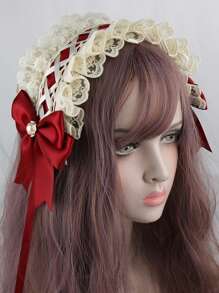 Serre-tête Lolita avec nœud papillon, look gothique/punk/Goth pour filles