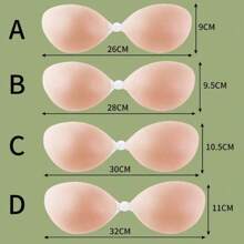 Transparent Silicone Chest Patch For Swimsuits+Apricot Colored Silicone Chest Patch, Bikinis, Push-Up, Invisible, Waterproof, Silicone Bra With Transparent Breast Pads, Small Chest Gathered, Silicone Waterproof, Thick, Swimming Swimsuit Straps, Dress Nipple Stickers